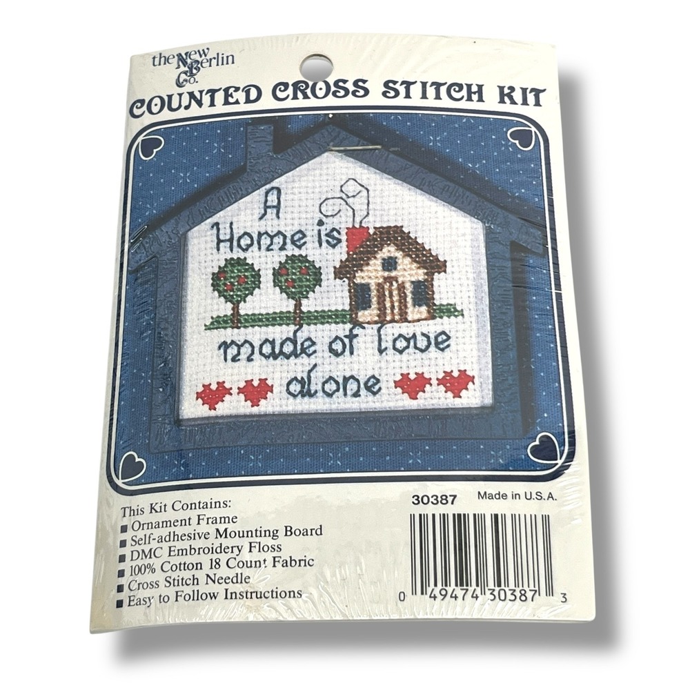 House Warming Counted Cross Stitch Kit New Berlin "A Home is Made of Love Alone"